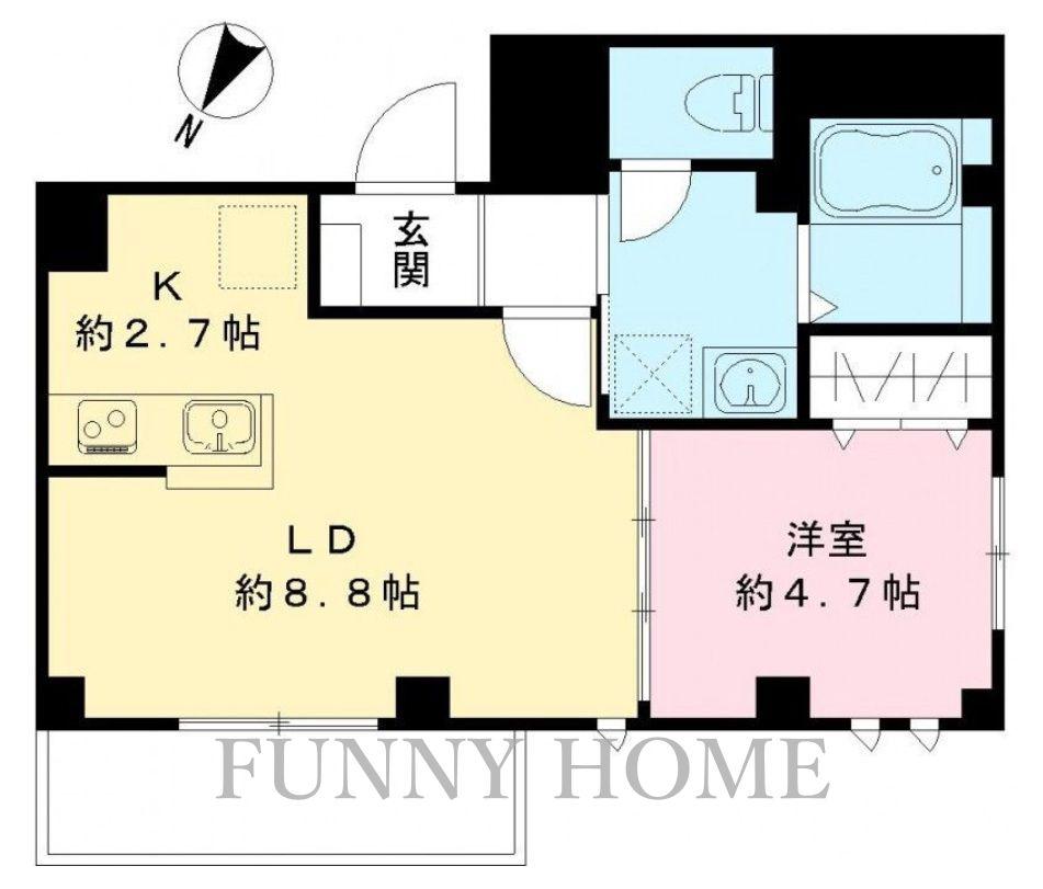 DIAMOND VALLEY(1LDK/3階)の間取り写真