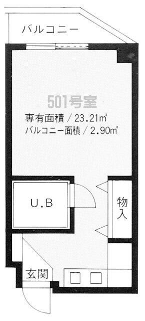 メインステージ代田橋(ワンルーム/5階)の間取り写真
