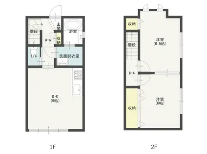 リリハウス(2DK/1階)の間取り写真