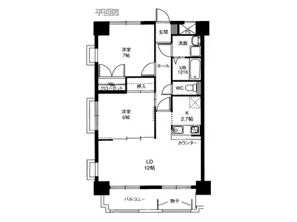 アネシス28(2LDK/7階)の間取り写真