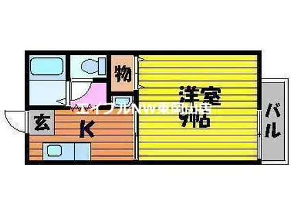 モンシェリ(1K/1階)の間取り写真