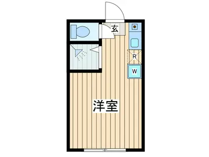 プロスタイルアパート渡田(ワンルーム/1階)の間取り写真