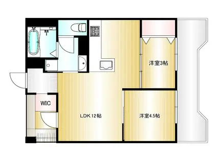 老松レジデンス(2LDK/5階)の間取り写真