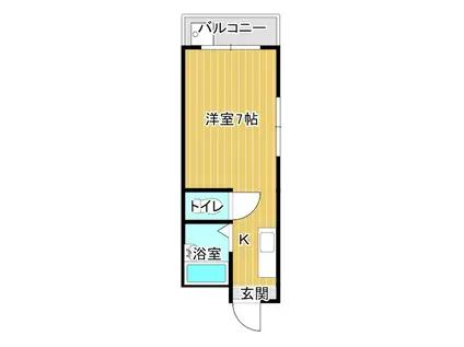 クリーンハイツ弓立I(1K/1階)の間取り写真