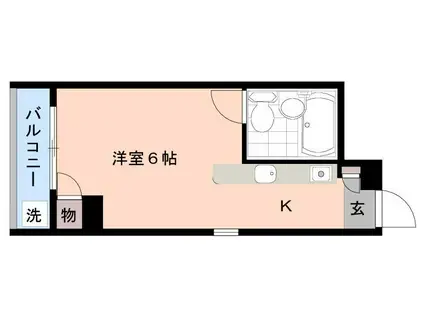 ファーランジュ西中延(ワンルーム/1階)の間取り写真