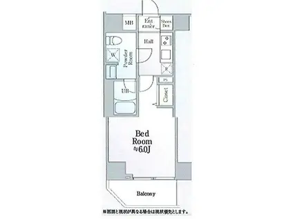 ジェノヴィア川崎IIスカイガーデン(1K/2階)の間取り写真