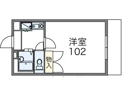 ＪＲ武蔵野線 新座駅 徒歩45分 2階建 築27年(1K/1階)の間取り写真