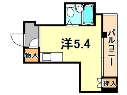 シャトー第8神戸(ワンルーム/2階)の間取り写真
