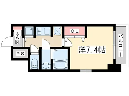 アドバンス新大阪Ⅵ ビオラ(1K/8階)の間取り写真