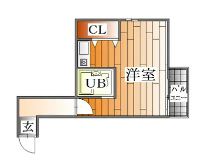 ジャルダン三田5番館(1K/2階)の間取り写真
