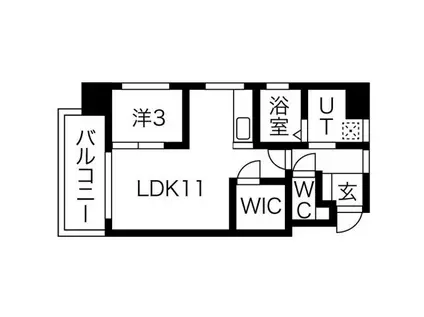 プリンシピオ赤坂(1LDK/5階)の間取り写真