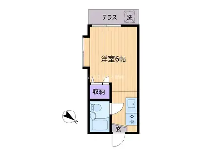 エトワール笹塚(1K/1階)の間取り写真