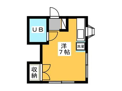 シャンテ新和(ワンルーム/2階)の間取り写真