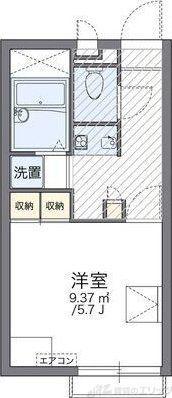 レオパレスビエント(1K/2階)の間取り写真