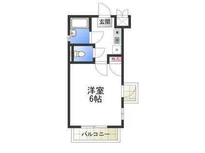 シャルマンフジ北花田(1K/2階)の間取り写真