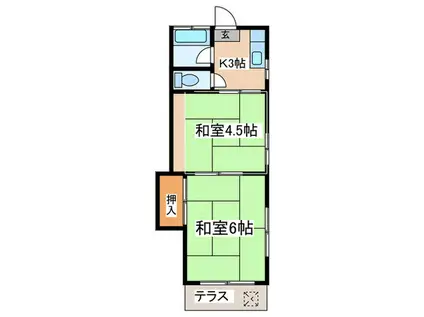 ハイツTOMO(2K/2階)の間取り写真