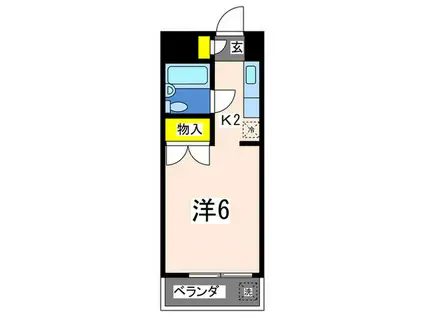 第2吉田コーポ NO・2(1K/2階)の間取り写真