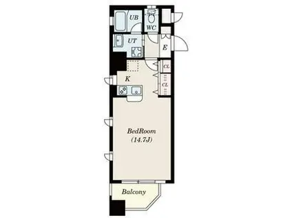 CITY SPIRE 名駅北(ワンルーム/4階)の間取り写真