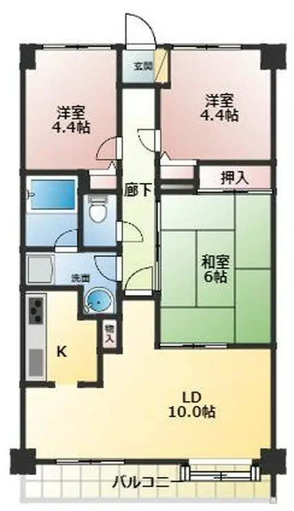グリーンパーク船橋 11階階 間取り