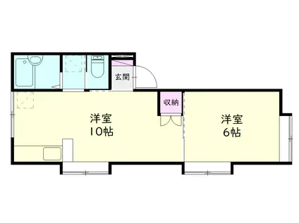 シエスタユキ(1LDK/2階)の間取り写真