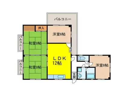 MEZON ISHIKAWA(4LDK/3階)の間取り写真