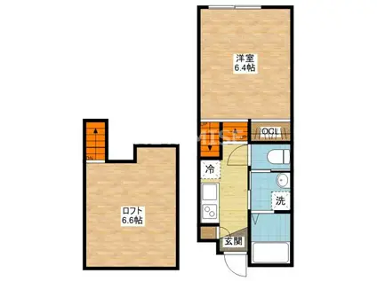 FLEUR DE SEA(1SK/1階)の間取り写真