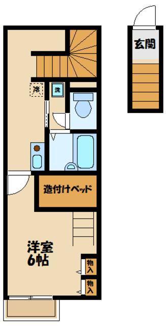レオパレスプレジール町田(1K/1階)の間取り写真