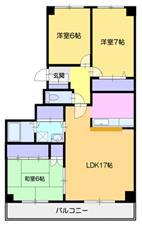 ロジェ真栄(3LDK/2階)の間取り写真