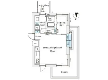 番町會所(1LDK/3階)の間取り写真