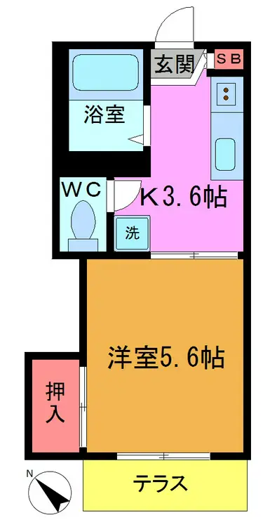 メゾン中山 1階階 間取り