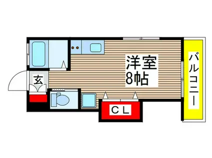 エクセレント(ワンルーム/3階)の間取り写真