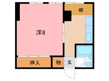 コーポ日野(1K/1階)の間取り写真