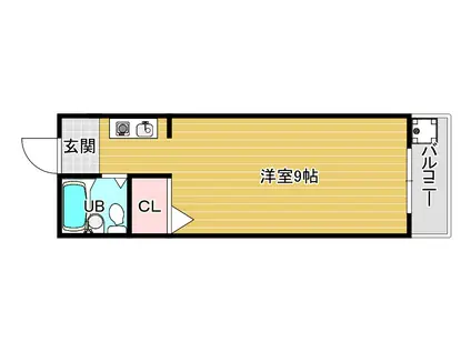 リバティ久保(1K/4階)の間取り写真