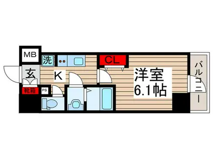 アーバンパーク南行徳レジデンス(1K/7階)の間取り写真