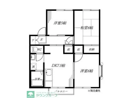 サニープラザ(3DK/2階)の間取り写真