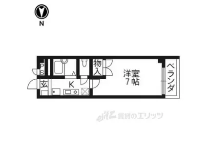 アンプルールフェール大利町(1K/3階)の間取り写真