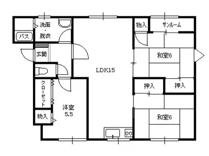 メイユール・メゾンA棟(3LDK/2階)の間取り写真