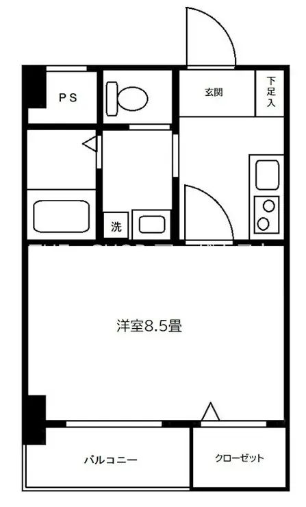 スカイコート銀座東第2 5階階 間取り