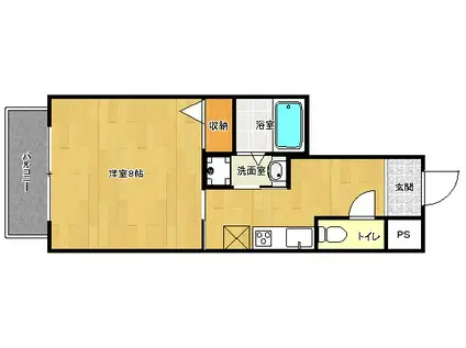 リヴェール小路(1K/6階)の間取り写真