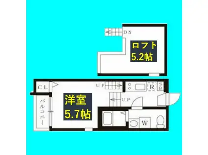 トリオネア千種(1K/1階)の間取り写真