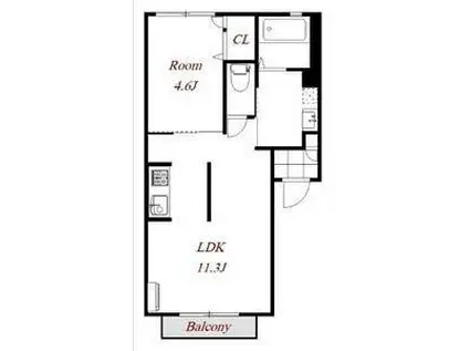 アークコート(1LDK/2階)の間取り写真