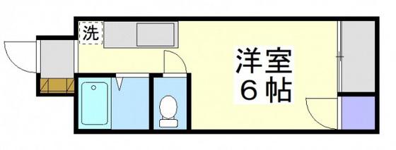 三矢ビル(ワンルーム/3階)の間取り写真