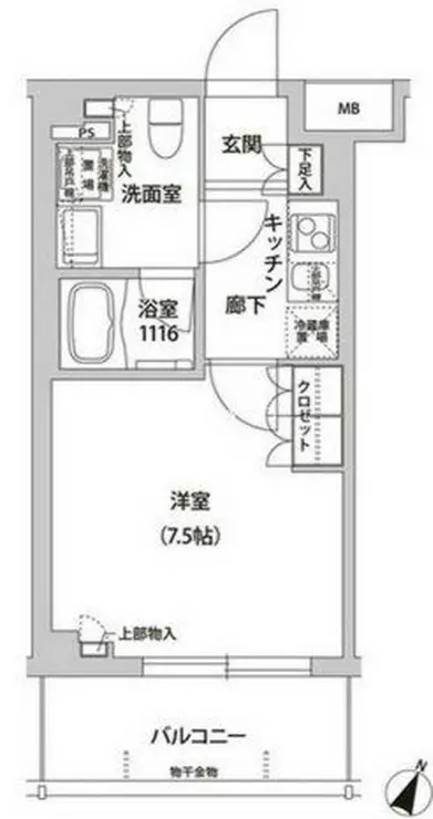 フレアージュ白金台 3階階 間取り