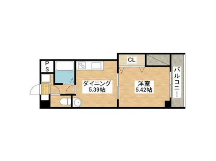 GLANZ HAUS 野洲(1DK/4階)の間取り写真