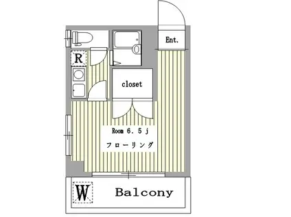 グリーンハイツ(ワンルーム/1階)の間取り写真