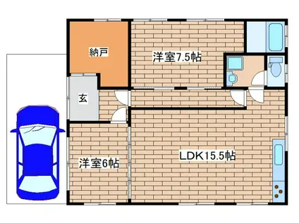 H2六甲(2SLK/1階)の間取り写真