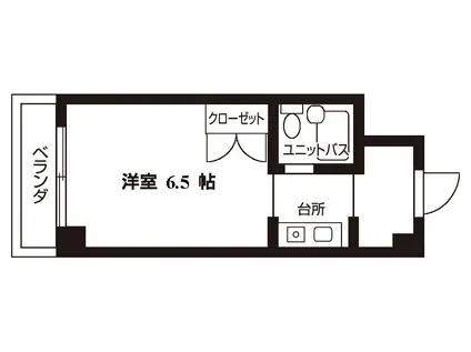サンクレール(ワンルーム/3階)の間取り写真