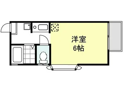 メゾン・ユールーズ(1K/1階)の間取り写真