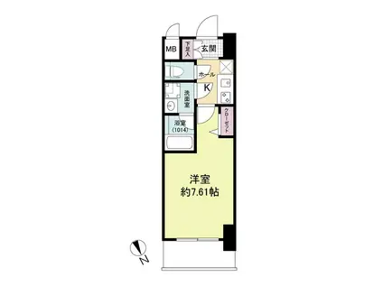 ブランシエスタ天満(1K/8階)の間取り写真