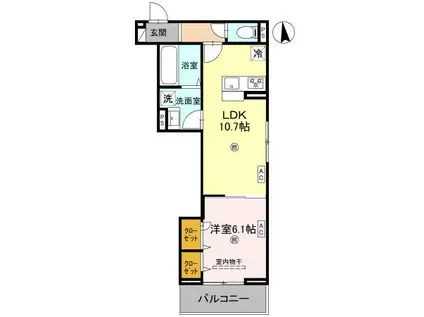 スプランデュール高井田(1LDK/3階)の間取り写真